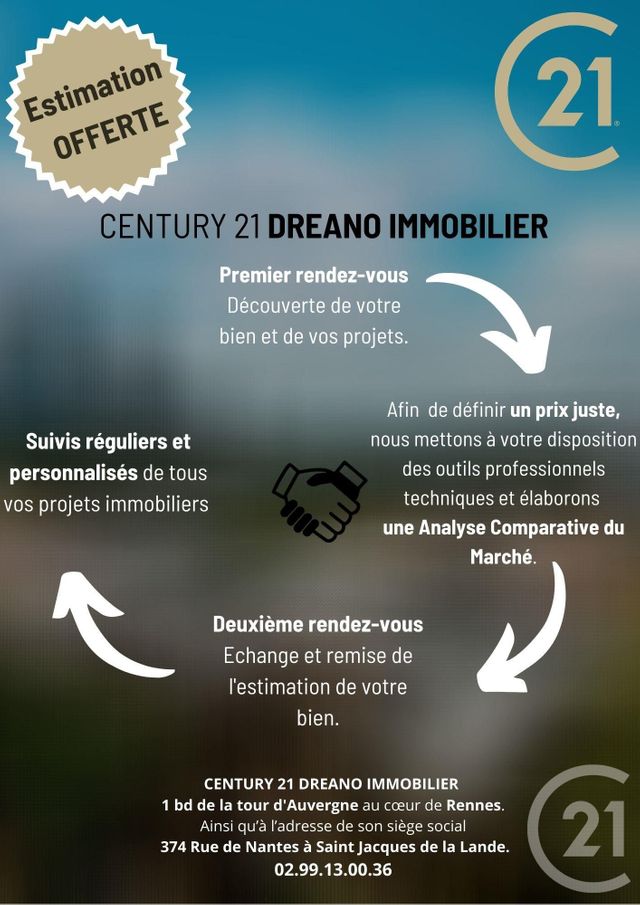 Afficher la photo en grand Appartement T4 à vendre - 4 pièces - 85.94 m2 - RENNES - 35 - BRETAGNE - Century 21 Dréano Immobilier